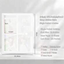 1pc Planner Series Insert Storage Bag, Transparent 40-Page Mini A6 Document Album, Star Card Collection Binder, 3-Inch 5-Inch Photo Album, Classified Sticker Storage Folder - Regular - View 7