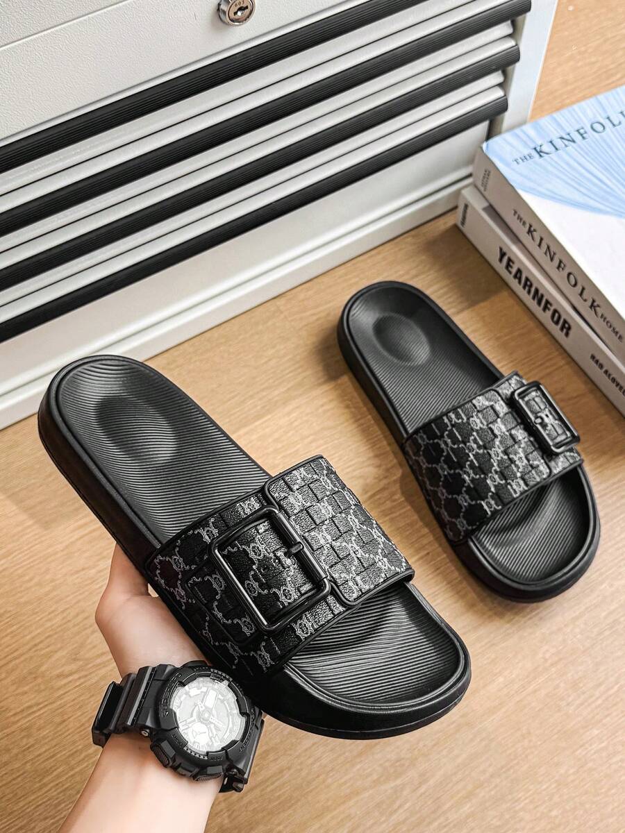 Dép lê đế dày dáng casual dành cho nam - Dép xỏ ngón thời trang thích hợp trong nhà, ngoài trời, đi biển, cỡ lớn 39-47.