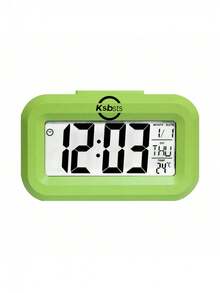 迷你 LCD 智慧鬧鐘附夜燈 - 可愛學生鬧鐘，含音樂鬧鈴、貪睡功能、萬年曆、數位溫度計及 5 秒背光 (不含電池) - 1PC - 查看 19