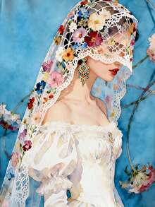 法式印花时尚T恤，女士夏季度假装 - 淺杏色 - 查看 3