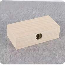 1 Wooden Storage Box - Handmade, Jewelry Cosmetic Organizer, Desktop Accessories, Keepsake Box, Ample Storage Space, Suitable For Home Organization, Ideal For Storing Jewelry And Cosmetics, Multi-Functional Desktop Storage Box With Secure Lid - Multicolor - View 4