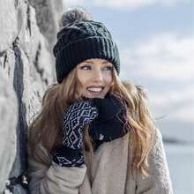 Heat Holders Heat Holders - Ladies Chunky Ribbed Cuffed Thermal Winter Pom Pom Bobble Beanie Hat With Fleece Lining - 玫瑰 - 查看 3