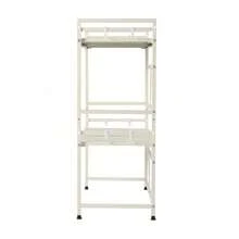 3-Tier Adjustable Microwave Oven Rack With Hooks, Non-Slip Feet, And High Load Capacity - White - View 10