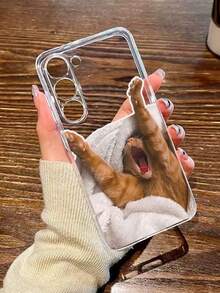 1pc Perforated Painted Cat Design Thick Shockproof Phone Case Compatible With IPhone 17pro/17Air /17/17promax16/11/16pro/16plus/16promax/16e/15Promax/13/14/12/XS/XR/7G/8P, Galaxy A07 /A17/S26/S26PLUS/S26 Ultra S25/S25PLUS/S25 Ultra/A16/A36/A26/A56/A50/A12/A32/A52/A72/A51/A21S/A13/A14/S24/S24PLUS/S24Ultra,S22/A52/A53/A54/A55S23, 11/12Pro/12/12X/13Pro/14Pro/15Pro/, 10/9/Note9/12c/Note11pro/Note8Pro - Multicolor - View 6