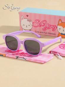 SIYANG SI YANG Brand New Outdoor UV Protection Children Polarized Silicone Sunglasses, Colorblock Fashion Versatile Sunshade Eyewear - Multicolor - View 4