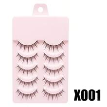 5 Pairs Charming Cartoon Style False Eyelashes, Realistic Daily Wear Portable Eyelashes - X001 - View 3