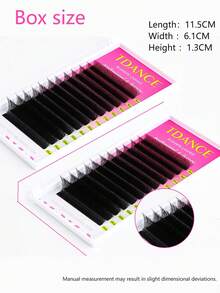 1盒12对U型假睫毛，YY/3D/4D/5D，0.07毫米，浓密型，8-15毫米混合U型假睫毛，U-YY U-3D U-4D U-5D - 黑色 - 查看 12