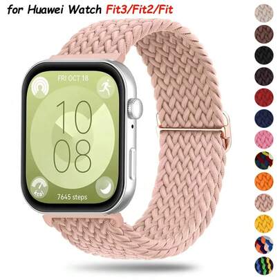 1pc Adjustable Nylon Woven Watch Band Strap, Suitable For Huawei Fit4/4Pro Watch, Also Compatible With Huawei Watch Fit3 Smart Watch Accessories, Ideal Gift