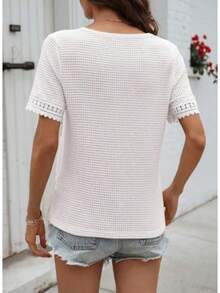 Women Sports Knit Tees & Tanks - White - View 3