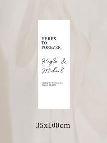 1pc Custom Wedding Welcome Banner, Custom Text,Custom Text Bridal Shower Banner, Bachelorette Party Backdrop Decoration,Minimalist Wedding Entrance Decoration - Multicolor - View 11