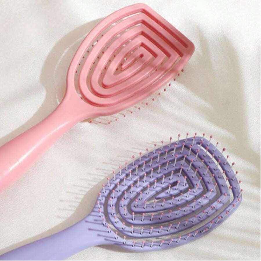 Miếng đệm massage da đầu màu hồng dễ thương - Chống tĩnh điện, bề mặt nhẵn mịn, lược massage rộng; dụng cụ chăm sóc tóc thiết yếu tại nhà. - Lược đệm khí - Xem 1