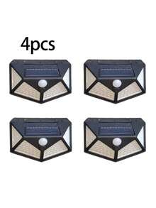4-Side Solar Powered LED Wall Light, Solar Powered Emergency Light, Suitable For House, Garage, Outdoor, Park, Yard, Waterproof, Outdoor 4-Side Illumination Motion Sensor Light - Multicolor - View 15