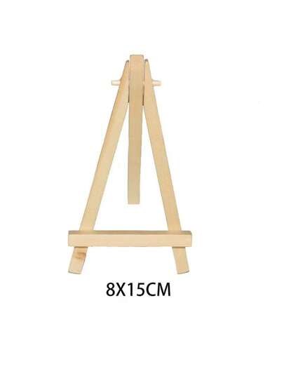 1 pieza Caballete de madera, Caballete de trípode de madera portátil adecuado para lienzos, pintura de artista adulto, exhibición de fotos Caballete pequeño