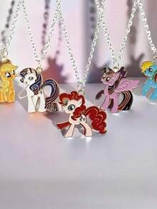MY LITTLE PONY 1 Mặt dây chuyền hợp kim hình hoạt hình, trang sức phong cách anime dễ thương. Món quà hoàn hảo cho sinh nhật, Giáng sinh, Ngày Valentine và mùa tựu trường. Lý tưởng cho giới trẻ và bạn bè, tuyệt vời để trang trí nhà cửa, dự tiệc và các dịp lễ kỷ niệm. - Nhiều màu - Xem 2