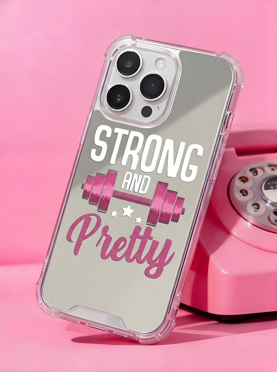 苹果健身标语镜面防震手机壳，兼容 11/12/13/14/15/15 Pro/15 Plus/15 Pro Max/16/16 Pro/16 Plus/16 Pro Max/7 Plus/8 Plus/X/Xs Max/Xr/11 Pro/12 Pro/13 Pro/14 Pro/12 Mini/13 Mini/11 Pro Max/12 Pro Max/13 Pro Max/14 Pro Max/14 Plus/6/6s/6 Plus/7/8/SE，防水、防震、防刮擦，国际版，非国内版。 - 彩色 - 查看 1