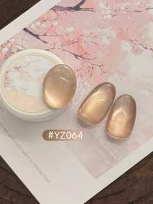 2026新年情人節禮物，12ml容量新款玻璃珠桃花裸粉夢幻貓眼凝膠指甲油，適合所有季節。需要底層塗料和頂層塗料，需要UV固化，植物基凝膠套裝，適合初學者 - 彩色 - 查看 22