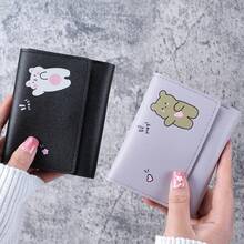 1 pieza Cartera pequeña y linda para damas, bolsa de tarjetas con 30% de descuento para estudiantes, bolsa de identificación para niñas, monedero - Multicolor - Ver 3