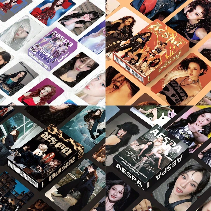 K-Pop Star Aespa Dirty Work Fan Merchandise - 55pcs Holographic Photo Cards In Deluxe Box Set - Collectible Postcards - Multicolor - View 1