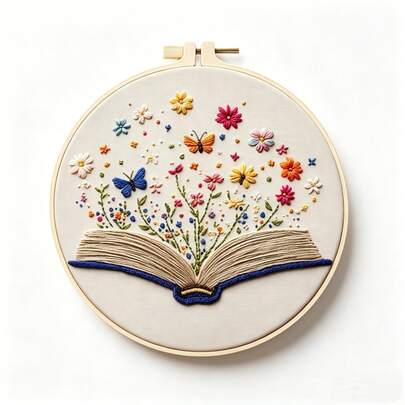 Beginner Friendly Needlework Embroidery Set, 2 Pack DIY Sewing Craft Kit With Figure Design, Easy To Operate Needle Painting For Home Decor, Thoughtful Gift For Friends & Family