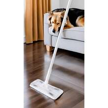 Dust Mop, Sweeping & Mopping Kit With 58" Extended Long Handle, 36 Disposable Dry Cloths, Multi Surface Sweeper Mops For Hardwood, Tile, And Vinyl Floor Cleaning, Iron Handle, White - Default - View 9