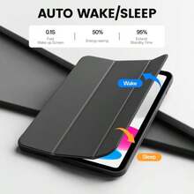 适用于三星 Galaxy Tab A11PLUS 平板电脑的保护套，支持智能休眠/唤醒功能，轻巧防震，三折式设计；适用于三星 Galaxy Tab 平板电脑的保护套，时尚 PU 皮革材质；适用于三星 Galaxy Tab S10lite/S11/A11/S10FE 平板电脑的保护套，A16 保护套；适用于 iPad 第 11 代平板电脑的保护套；适用于 iPad Air 第 11 代/第 10 代平板电脑的保护套；适用于 Idea Tab 11 / Tab M11 的保护套；适用于 iPad/Galaxy Tab/Tab 等平板电脑的保护套。 - 黑色 - 查看 5