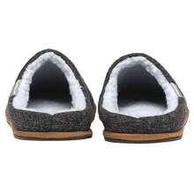 Dunlop - Mens Slip On Mule Slippers | Memory Foam Slippers With Hard Traction Rubber Sole - Dark Grey - View 4