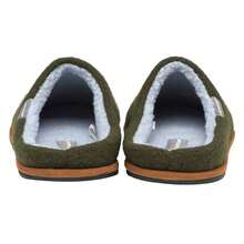 Dunlop - Mens Slip On Mule Slippers | Memory Foam Slippers With Hard Traction Rubber Sole - Khaki Green - View 4