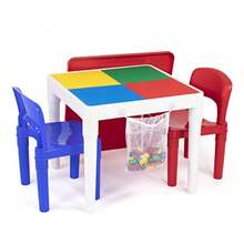 Tot Tutors Inc. CT512 Table Chair Primary - Blanco/Azul/Rojo - Ver 2