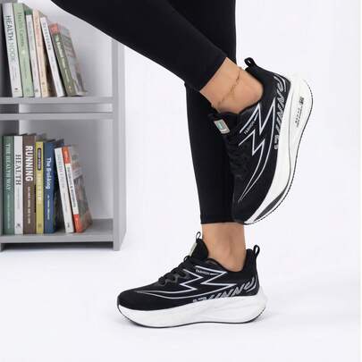 Jifffly Women's Lightweight Breathable Mesh Casual Sneakers, Thick Sole Anti-Slip Shock-Absorbing Running Shoes For Workout, Spring/Summer