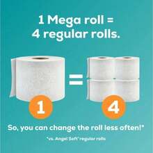Angel Soft 2-Ply Toilet Paper, 4 Mega Rolls, 320 Sheets Per Roll - A - View 6