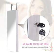 HOMCOM Jewelry Cabinet - White - View 4