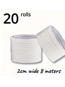 5/10/20 Rolls Double-Sided Transparent Tape (4 Sizes) - Strong Adhesive, Suitable For Various Uses Such As Office, School, DIY Projects, Scrapbooking, Arts, Crafts, Card Making, Gift Wrapping, Easy To Tear, No Residue Left. - 20Rolls - View 18