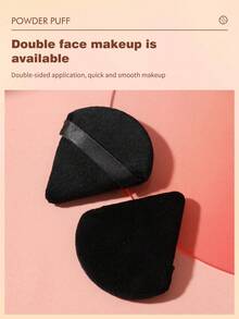 New Triangle Loose Powder Puff, Matte Flocked Powder Puff, Makeup Sponge Beauty Tool - Multicolor - View 3