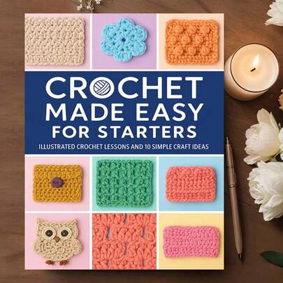 Manuale di uncinetto per principianti: un dizionario di punti con illustrazioni passo passo e 10 progetti facili per imparare i punti base e semplici schemi, un manuale universale