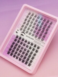 2 Styles Mixed Natural DIY Cluster Eyelashes, Soft Wispy Individual Lash Extensions, Reusable Lightweight False Lashes For Beginner Daily Wear & Office Makeup - C - View 6