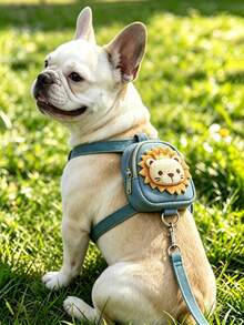 1Set Plush Lion Decoration Pet Backpack Collar And Leash Set - Multicolor - View 5