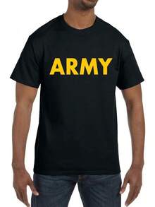 Lucky Ride Gear Black Short-Sleeved T-Shirt With Gold Print - 黑色 - 查看 3