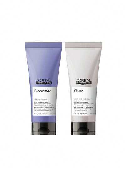 L'Oréal Professionnel [Bundle] Serie Expert Blondifier Gloss Conditioner 200 Ml + Silver Conditioner 200 Ml