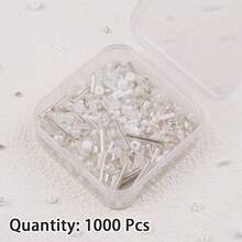 1000 hạt cườm thủy tinh hỗn hợp, hạt rời dùng để tự làm trang sức, kẹp tóc, tua rua, vòng tay, vòng cổ, đồ thủ công thêu và đính cườm. - Hạt cườm/hạt ống thủy tinh tự làm - Xem 14