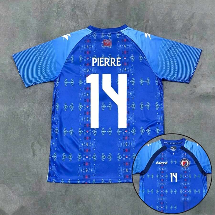 [48-Hour Shipping] Haiti National Team 2026-2027 Season Home Blue Short-Sleeve Football Jersey, Player Version, Numbers 1 / 6 / 9 / 11 / 14 / 20 - 14號 - 查看 1