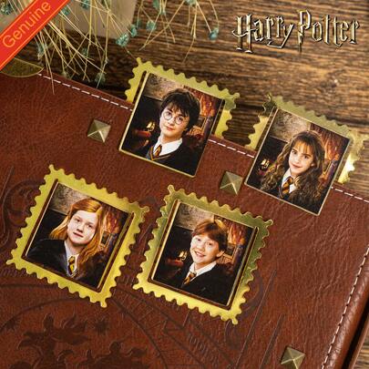 Harry Potter Μεταλλικός σελιδοδείκτης με κοίλο εξώφυλλο, αισθητικός χαρακτήρας με βελονιά, δημιουργικός μαρκαδόρος βιβλίων, χαρτικά για πάρτι γενεθλίων για θαυμαστές, μαθητές και λάτρεις των βιβλίων [Επίσημα αδειοδοτημένο]