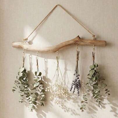 1pc Retro Driftwood Wall Hanging Clothes Hook - With 5 Hooks, Asymmetrical Natural Shape, Retro Style Floating Wood Wall Hanging Hook, Suitable For Keys, Home Kitchen Storage, Bathroom Decoration, Ideal For Autumn And Back To School Seasons, Tree Shaped Wall Hanging Jewelry Storage Rack, Home Decoration, Household Items, Essential For Families, Gifts For Women, Gifts For Men, Gifts For Mothers, Gifts For Fathers, Gifts For Grandfathers, Gifts For Grandmothers