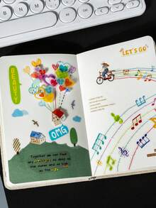 1 Cuộn Băng Dán Washi Hình Cắt Theo Phong Cách Sổ Nhật Ký Đầy Màu Sắc, Hình Dán Trang Trí Sổ Lưu Niệm & Sổ Kế Hoạch Chủ Đề Dopamine - nhiều màu - Xem 7