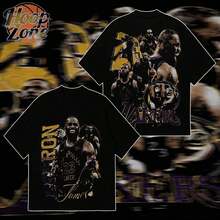 Graphic Cotton-Shirt Vintage 90s Graphic Cotton-Shirt, Laker Nation Basketball Grunge Oversized Tee, Aesthetic Basketball Pump Cover Vintage Sports Apparel X1H0001 Y2K,Oversize Plus Size S To 5XL,Summer Tee - màu đen - Xem 1