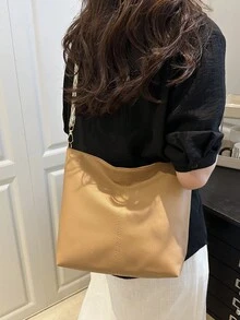 2026 Summer New Fashion Handheld Shoulder Crossbody Large Capacity High-Quality Commuter Tote Bucket Bag Women's Bag - Khaki - View 3