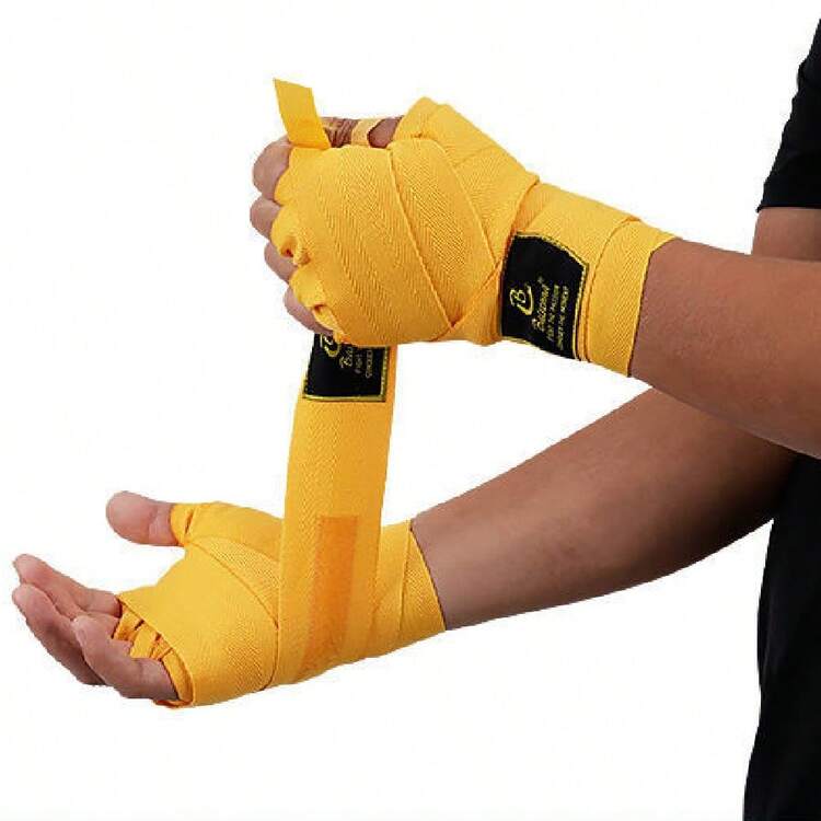 Tissting – 2 Bandages De Boxe 5M En Coton Séchage Rapide, Fermeture à Crochets – Pour Kickboxing Et Muay Thai