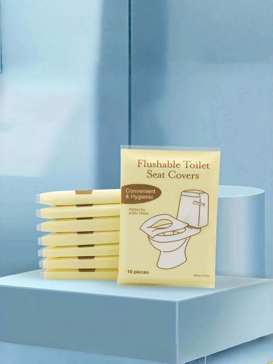 150 piezas de cubiertas de asiento de inodoro desechables y disolubles, papel higiénico desechable para viajes de negocios