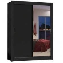 Ropero Closet Madesa 2 Puertas 1 Espejo 117cm NN - Negro - Ver 2