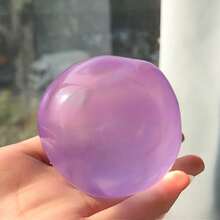 1个慢回弹软麦芽粉蓝色水晶大苹果捏捏乐，超大号液态芝士球，超薄粘皮，塑形奶油质感挤压玩具球 - 解压弹力球，超大号液态麦芽糖椰子油解压玩具，软大麻糬挤压玩具，生日/复活节礼物 - 彩色 - 查看 11