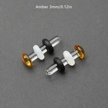 1 Cặp khuyên tai và ống nong tai bằng thủy tinh màu hổ phách có vòng silicon, kiểu loe đơn 14G, độ dày 1.6mm-16mm, thẳng, trong suốt, dạng thanh tạ, dùng để nong tai, thích hợp cho da mới nong và da nhạy cảm. - Tai nghe chụp tai bằng kính màu hổ phách - Xem 26